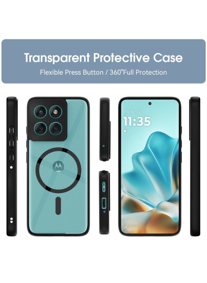 تي ام جراب حماية متكاملة شفاف ضد الصدمات والسقوط مع حماية للكاميرا لهاتف موتو جي 75 (Moto G75 Magsafe Clear Cover) - Image 4